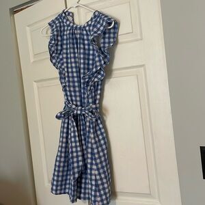 Blue & white gingham dress in size small